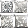 Decorative Boho Farmhouse Throw Pillow Covers 22X22 Inch Set of 4