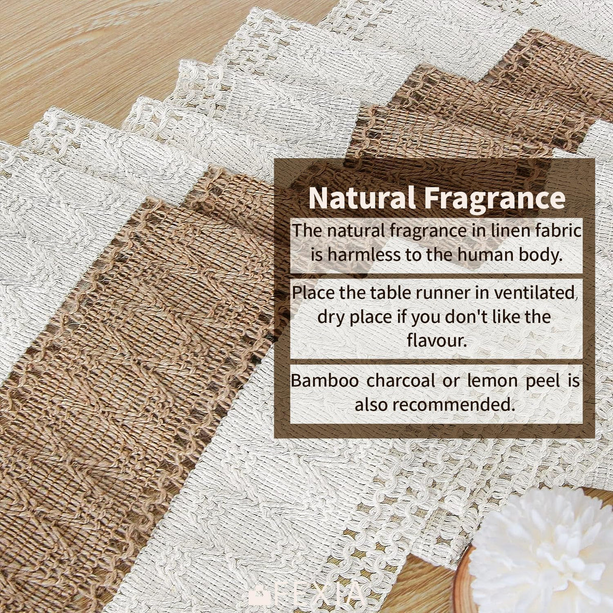 Boho Table Runner for Fall Home Decor 12X60 Rustic with Tassels