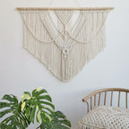 Macrame Wall Hanging Large- Boho Wall Decor- Large Wall Art- Wall Decor Living Room- Macrame Tapestry Boho Decor for Bedroom (Triangle)