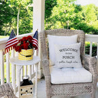 Outdoor Throw Pillow Covers 20X20 Inch Set of 2, Cream